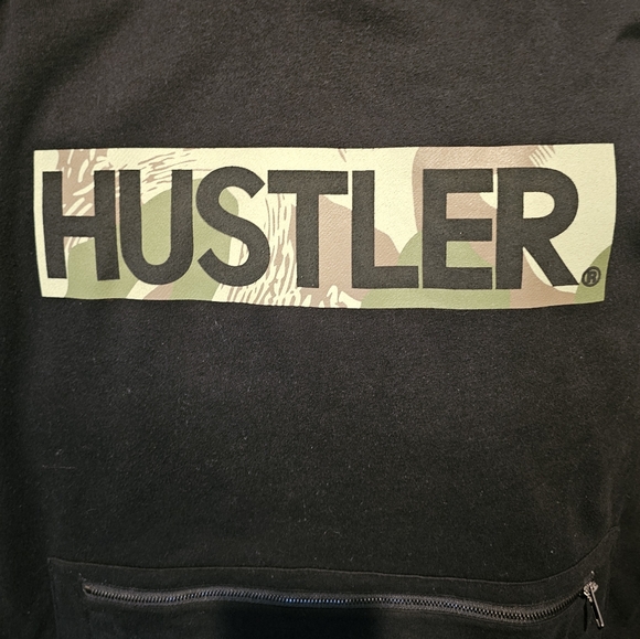 Kayden K Men's Black Pullover Hoodie Shortsleeve Black Sz Lg GUC - Picture 3 of 6